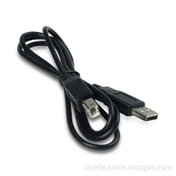 USB 2.0 AM to BM Cable, One 28AWG Twisted Pair (Data) Plus Two Power Conductors